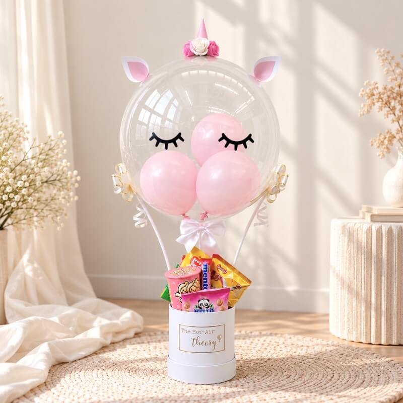 Whimsical Unicorn Hot Air Balloon (Snack Box)