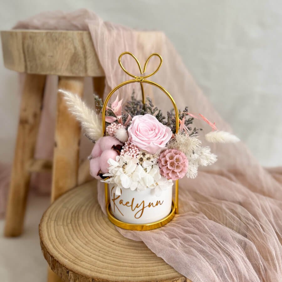 Timeless Periwinkle Pot - Pink White