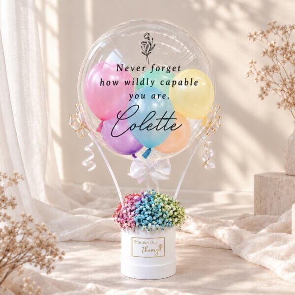Rainbow Baby Breaths Hot Air Balloon