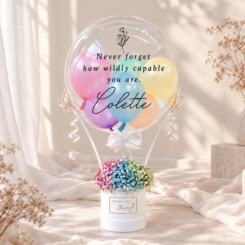 Rainbow Baby Breaths Hot Air Balloon