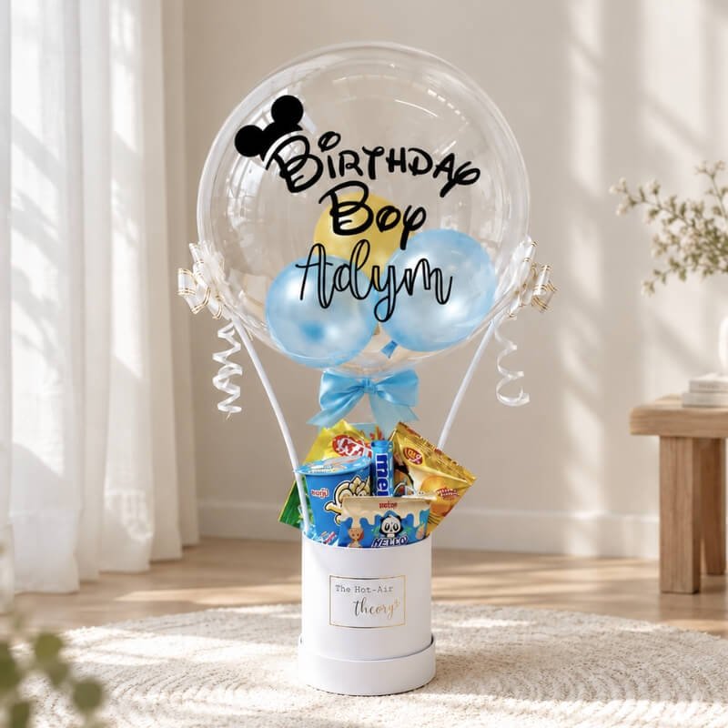 Blue Hearty Snack Box Hot Air Balloon