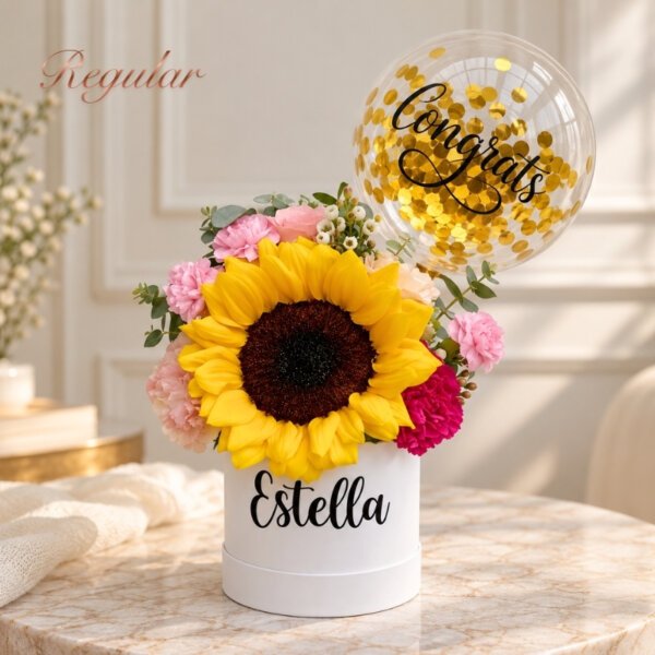 Ronde Cheery Sunflower Bloom Box (Regular)