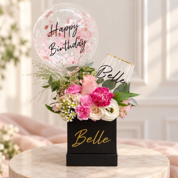 Roseate Bloom Box (With Gold Rim Cup)