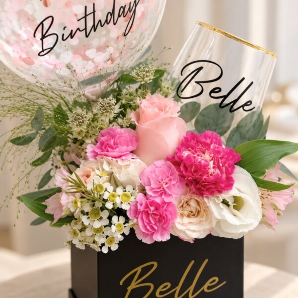 Roseate Bloom Box (With Gold Rim Cup)