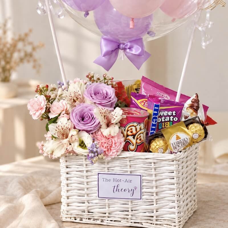 Flower x Snacks (Pink) Hamper