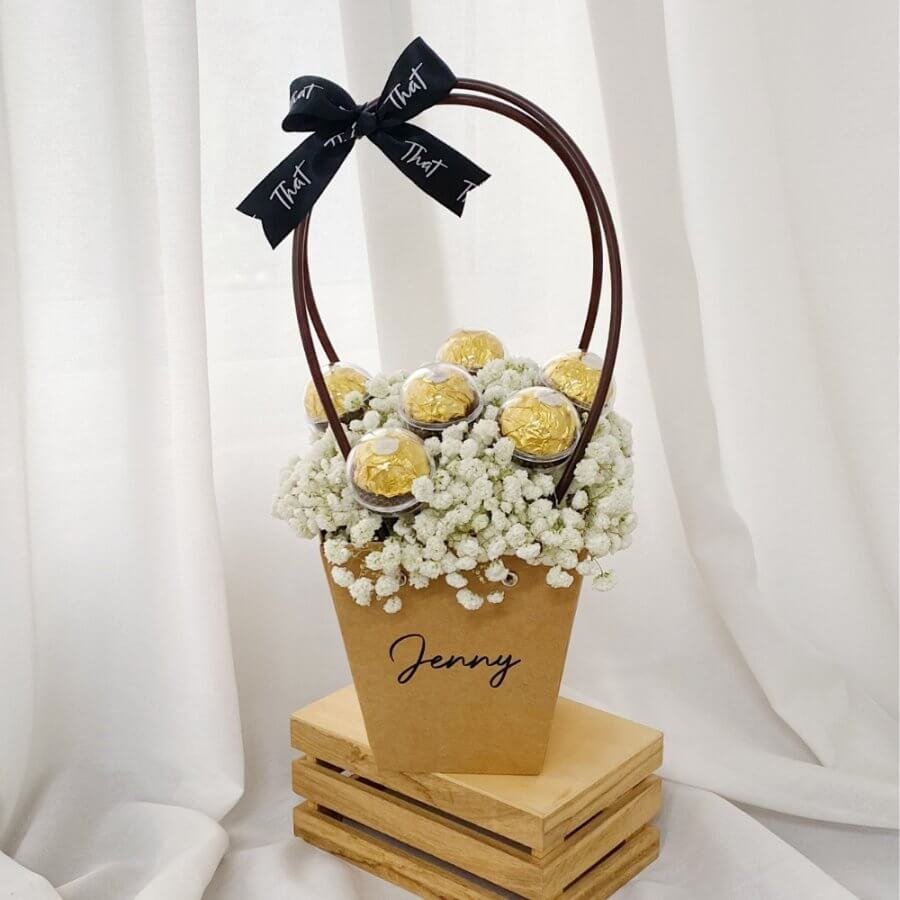 FloraBag - Rocher w/ Baby Breaths