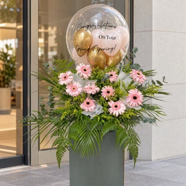 Pink Embrace Congratulatory Stand