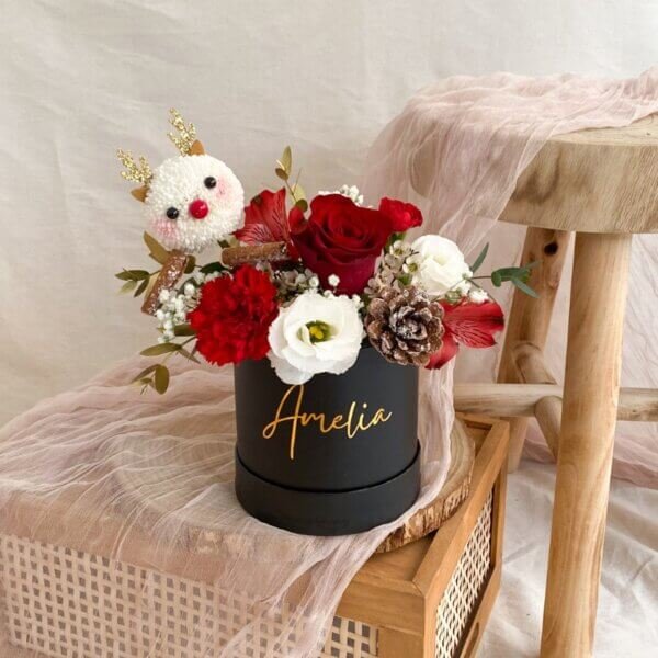 Crimson Snowfall Bloom Box