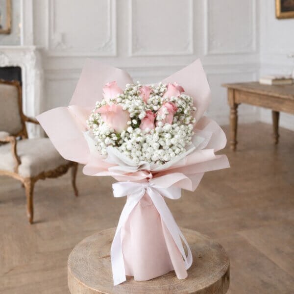 [Valentines] Diana Pink Roses & Baby Breaths