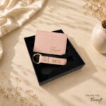 The Signature Duo - Card Holder & Keychain Set - Pink