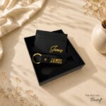 The Signature Duo - Card Holder & Keychain Set - Black
