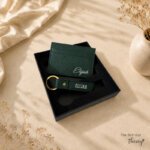 The Signature Duo - Card Holder & Keychain Set - Green